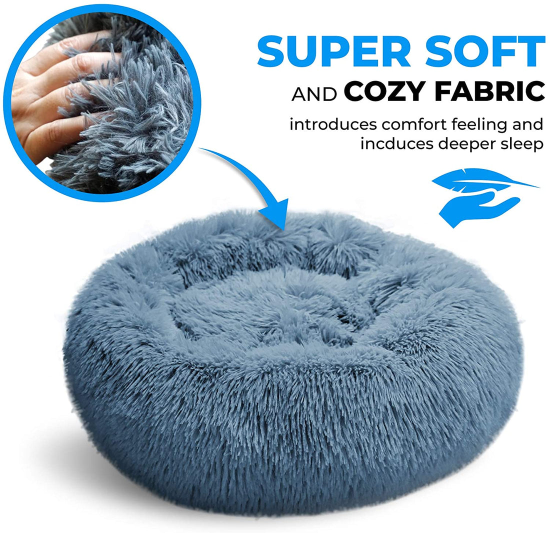 Round Cat Bed Dogs Bed House Kennel Pet Mats Soft Long Plush Mat Pet Warm Basket Cushion Cats House Sofa Machine Wash Kennel