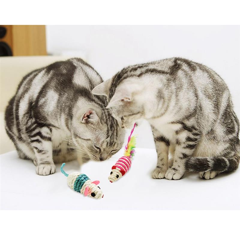 Legendog 3Pcs/Set Mice Cat Toys Interactive Cat Squeaky Toys Kitten Mouse Toys For Cats Pet Supplies Random Color