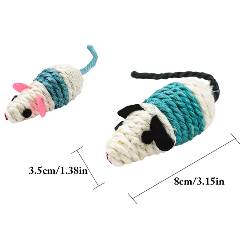 Legendog 3Pcs/Set Mice Cat Toys Interactive Cat Squeaky Toys Kitten Mouse Toys For Cats Pet Supplies Random Color