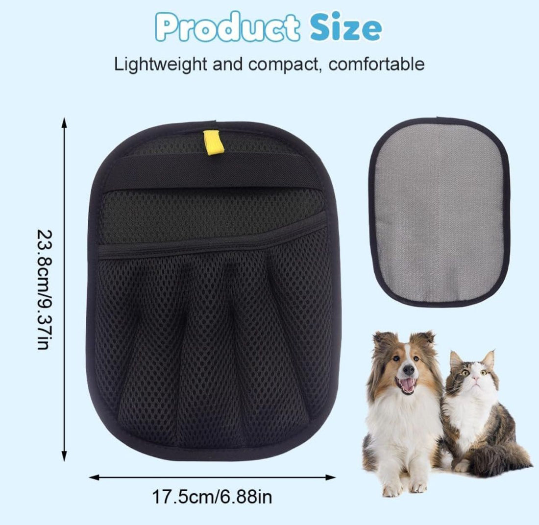 Cat Hair Removal Grooming Gloves – Pet Deshedding ; Massage Tool