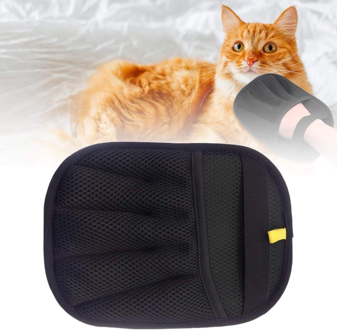 Cat Hair Removal Grooming Gloves – Pet Deshedding ; Massage Tool