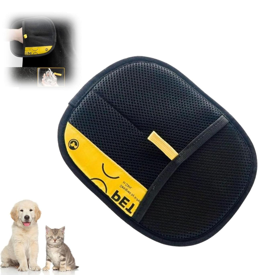Cat Hair Removal Grooming Gloves – Pet Deshedding ; Massage Tool