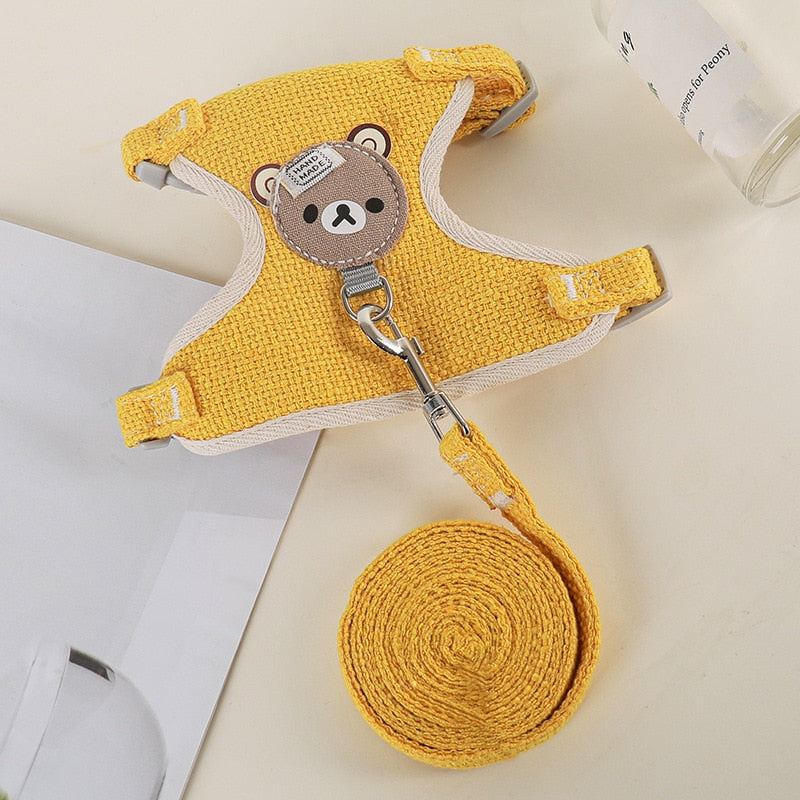 Pet Dog Clothes Soft Breathable Navy Style Leash Set for Small Medium Dogs Chihuahua Puppy Collar Cat Pet Dog Chest Strap Leash