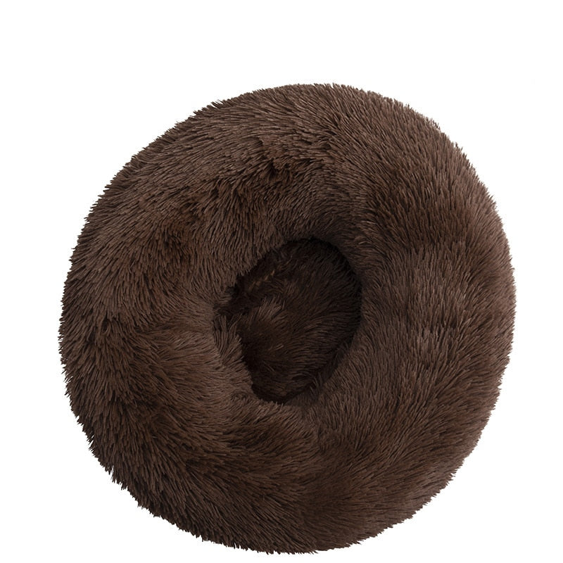 Round Cat Bed Dogs Bed House Kennel Pet Mats Soft Long Plush Mat Pet Warm Basket Cushion Cats House Sofa Machine Wash Kennel
