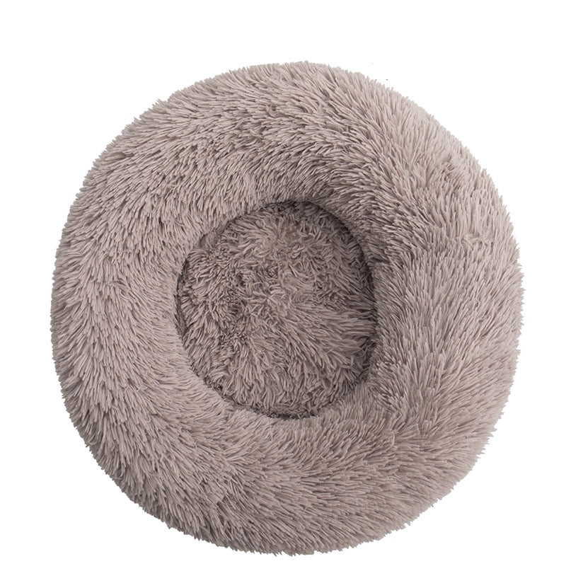 Round Cat Bed Dogs Bed House Kennel Pet Mats Soft Long Plush Mat Pet Warm Basket Cushion Cats House Sofa Machine Wash Kennel