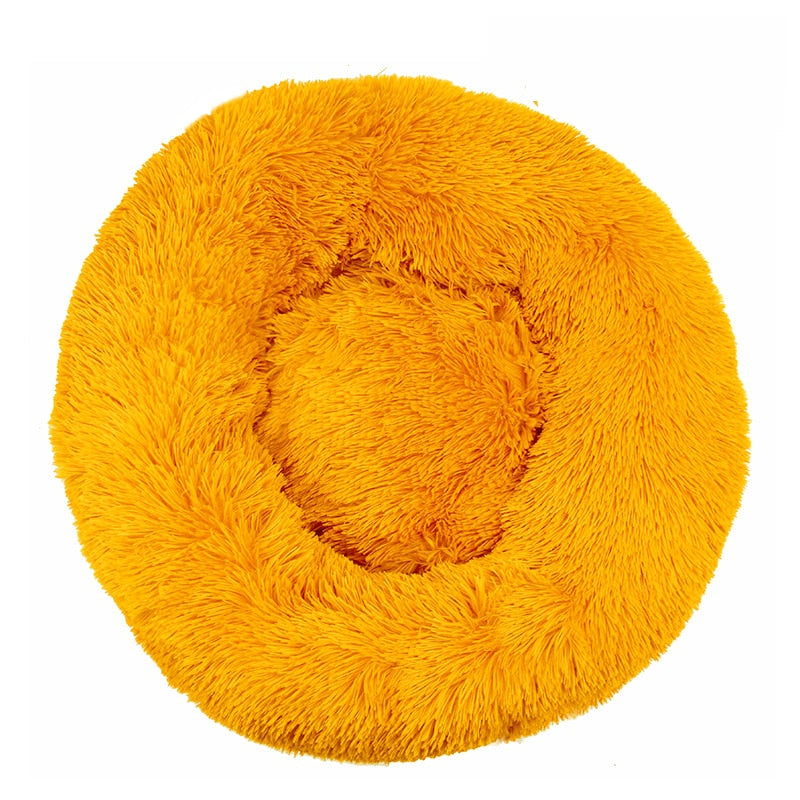 Round Cat Bed Dogs Bed House Kennel Pet Mats Soft Long Plush Mat Pet Warm Basket Cushion Cats House Sofa Machine Wash Kennel