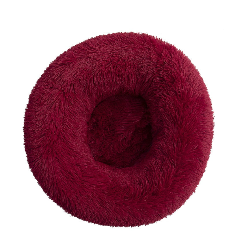 Round Cat Bed Dogs Bed House Kennel Pet Mats Soft Long Plush Mat Pet Warm Basket Cushion Cats House Sofa Machine Wash Kennel