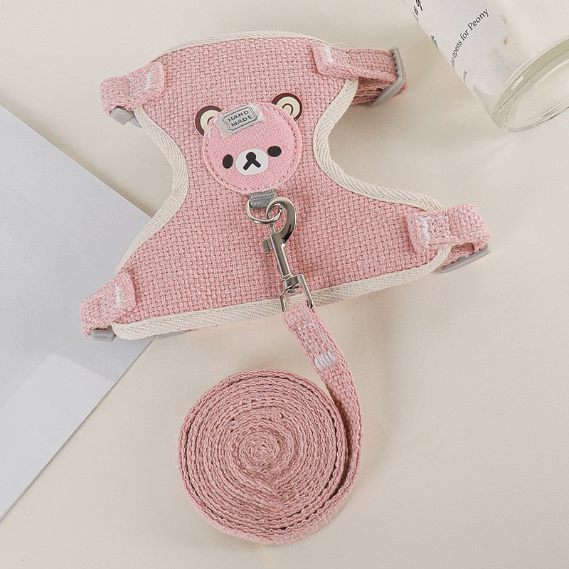 Pet Dog Clothes Soft Breathable Navy Style Leash Set for Small Medium Dogs Chihuahua Puppy Collar Cat Pet Dog Chest Strap Leash