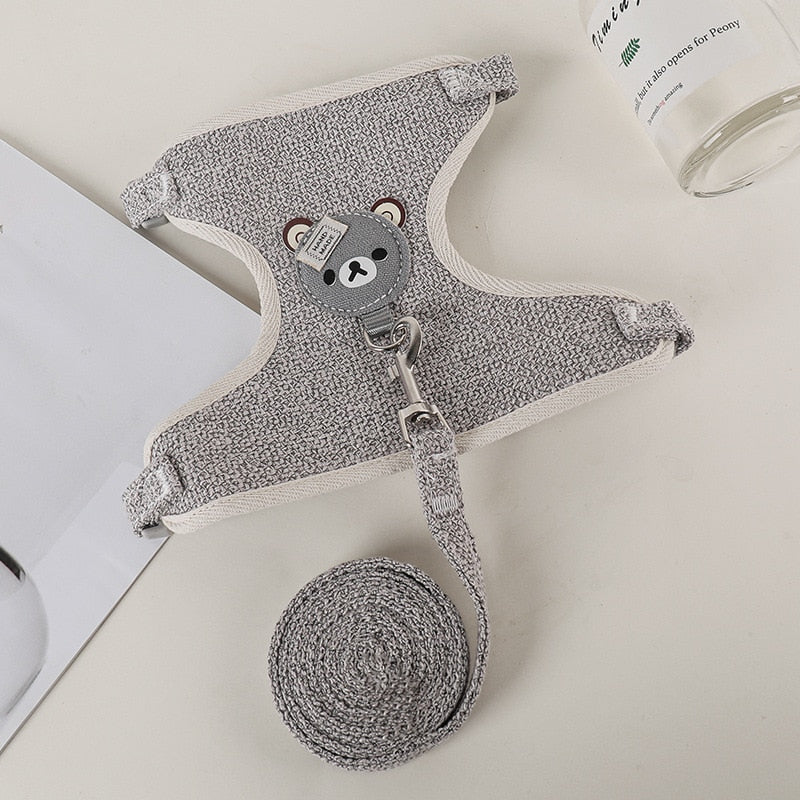 Pet Dog Clothes Soft Breathable Navy Style Leash Set for Small Medium Dogs Chihuahua Puppy Collar Cat Pet Dog Chest Strap Leash