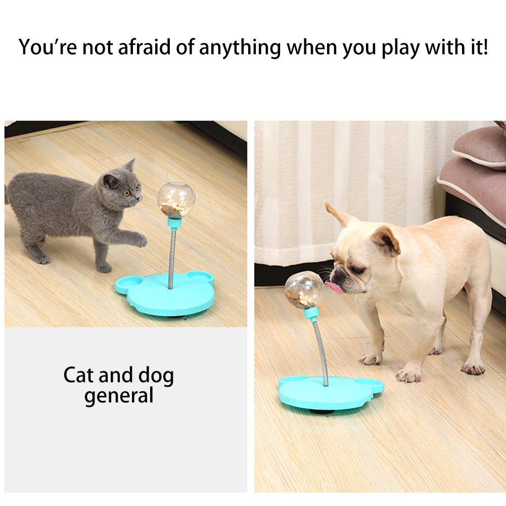 "Cat & Dog Toy & Leaking Food Ball: Self-Playing Tumbler for Funny Swing, Puzzle Training, and Dispenser Bowl."