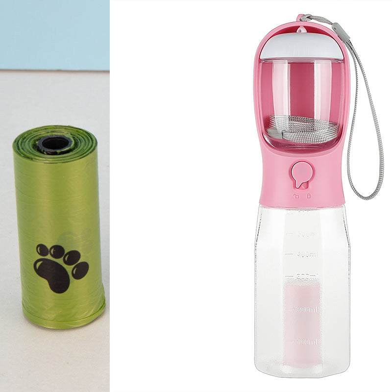 3-in-1 multifunctional Cat & Dog Water Drinker, Food Feeder & Poop Dispenser