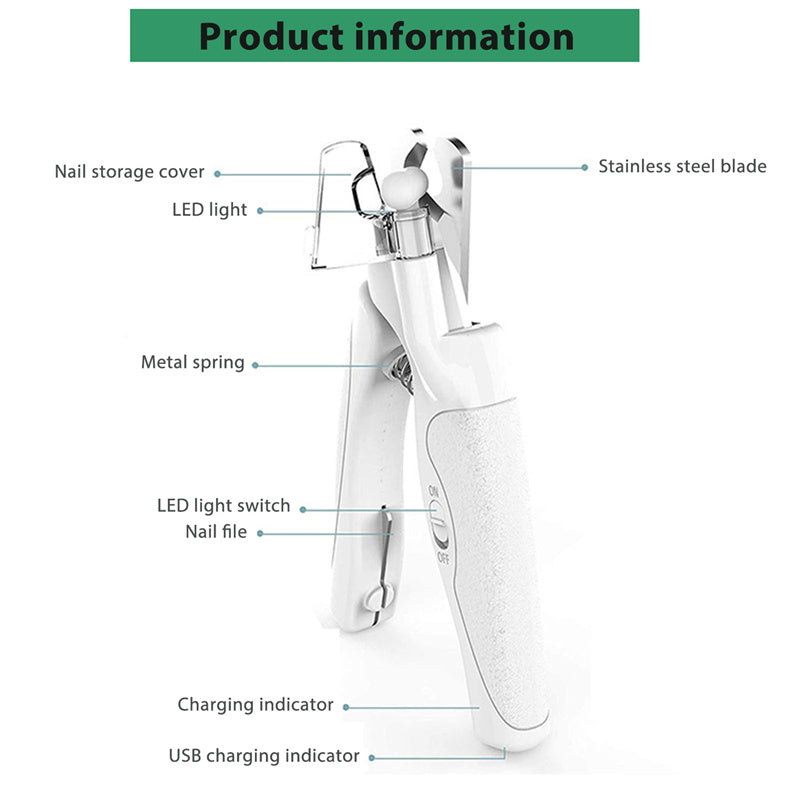 Professional Pet Nail Clippers with LED Light