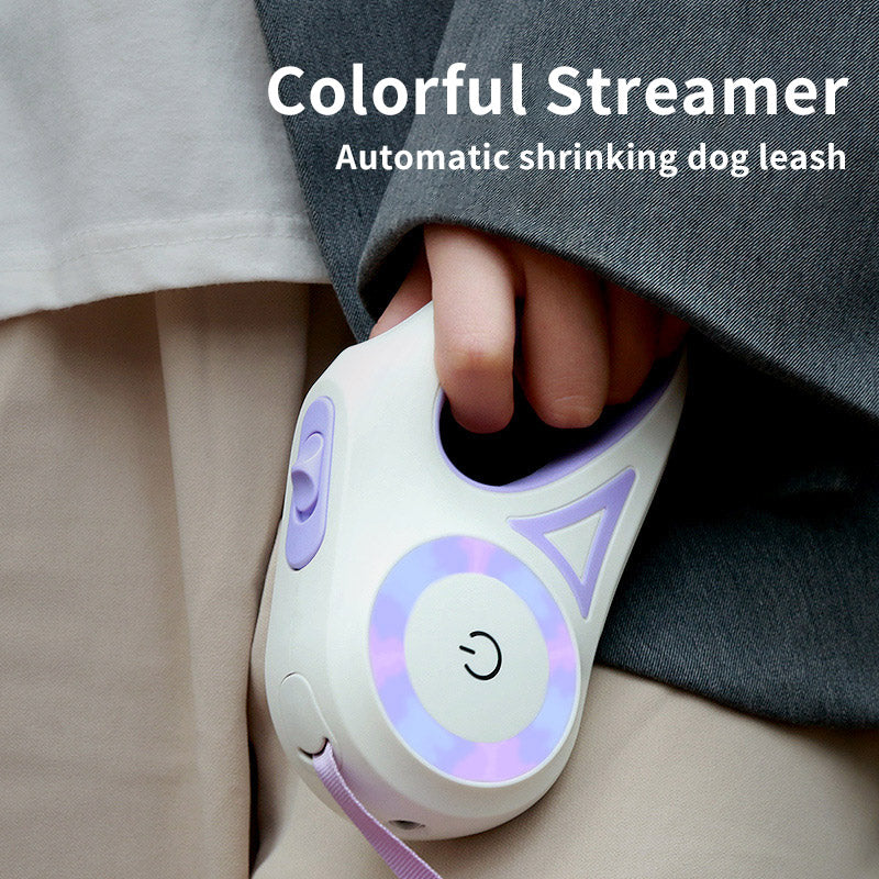 Retractable Dog Leash with Built-in Collar Spotlight