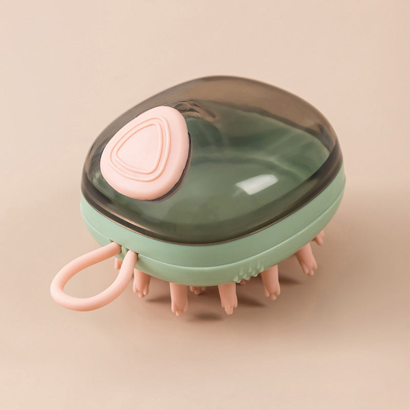 New 2-in-1 Pet Cat Dog Cleaning, Bathing, and Massage Shampoo Soap Dispensing Grooming Brush