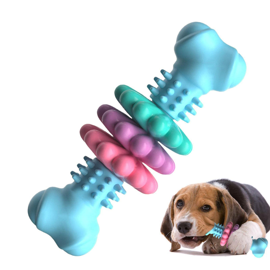Bone-Shaped Indestructible TPR Dog Chew Toy