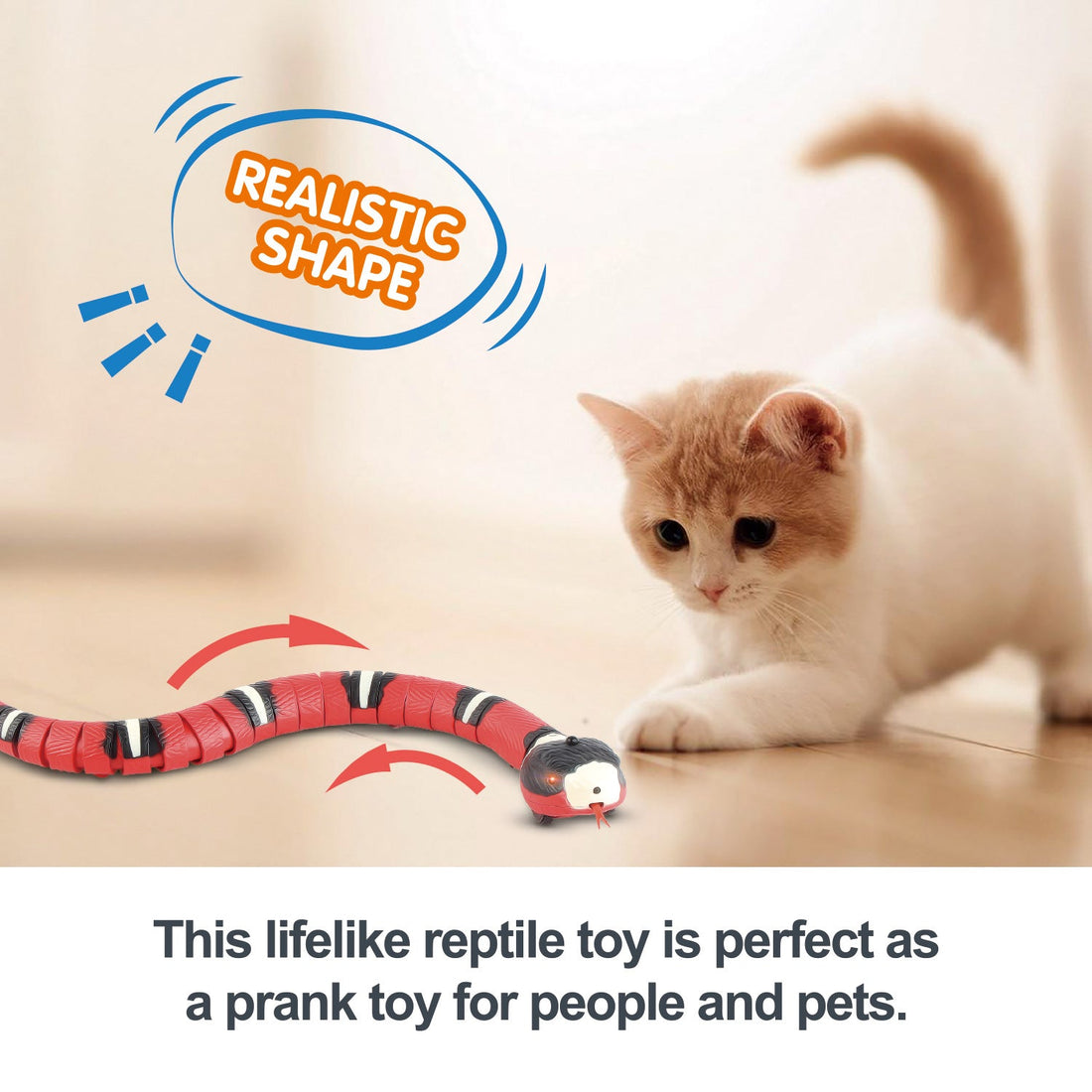 Smart Sensing Interactive Cat Toys Automatic Electronic Snake