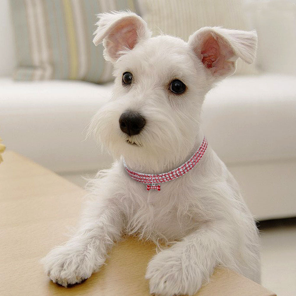 Bling Rhinestone Dog Collar Crystal For Small-Medium Dogs & Cats