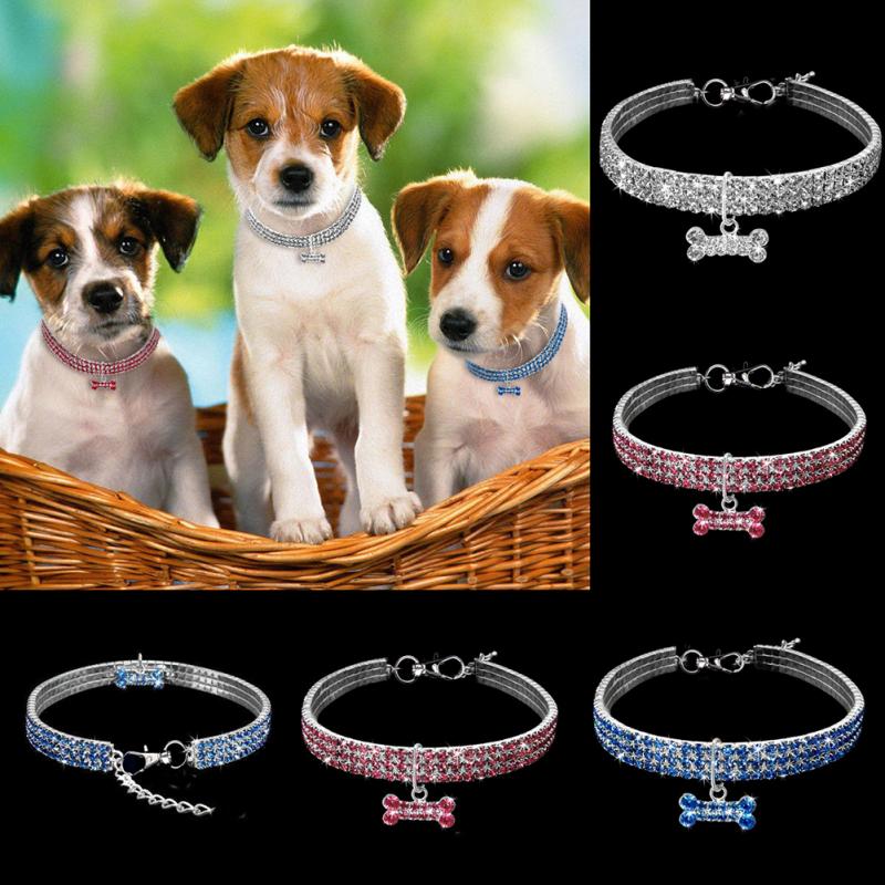 Bling Rhinestone Dog Collar Crystal For Small-Medium Dogs & Cats