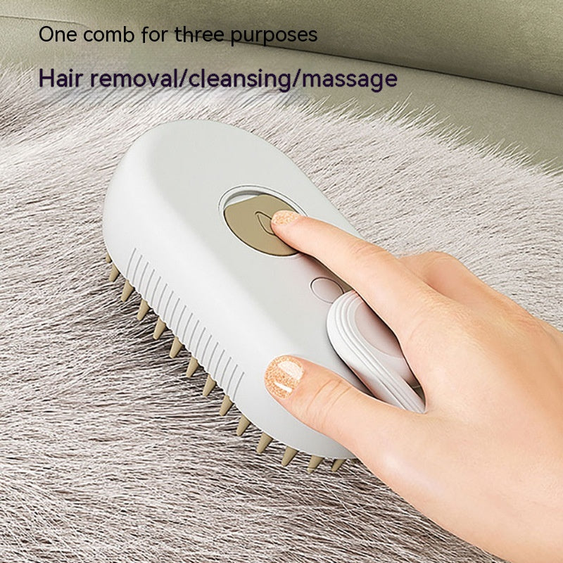 "Effortless Grooming with 3-in-1 Cat Steam Brush!
