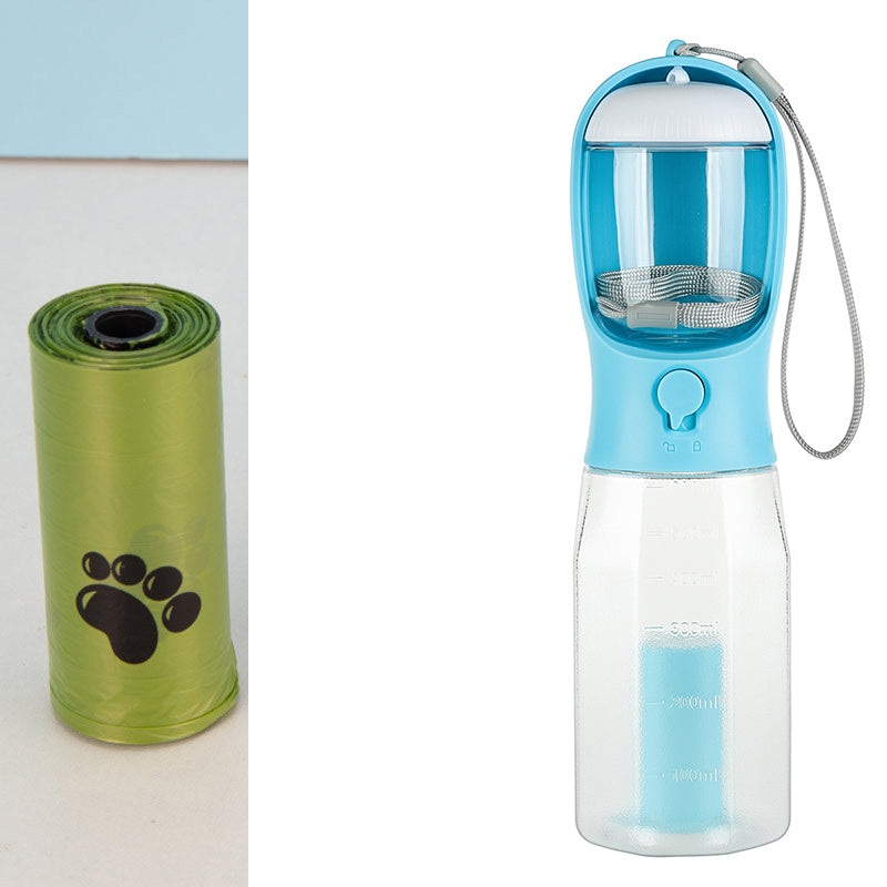 3-in-1 multifunctional Cat & Dog Water Drinker, Food Feeder & Poop Dispenser