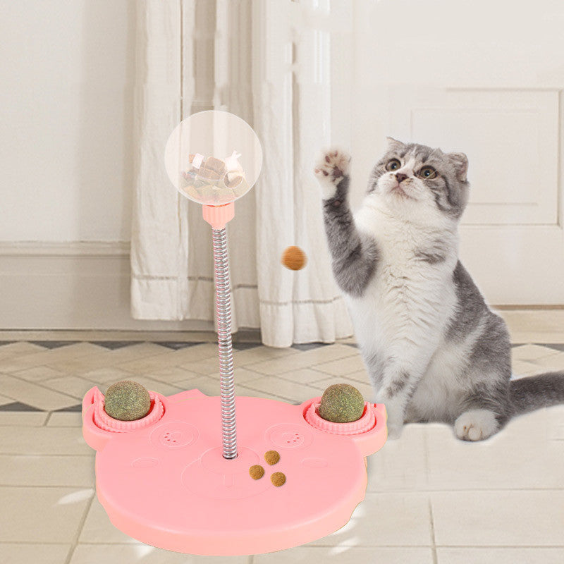 "Cat & Dog Toy & Leaking Food Ball: Self-Playing Tumbler for Funny Swing, Puzzle Training, and Dispenser Bowl."