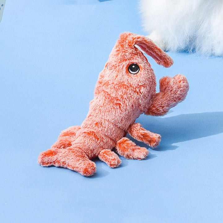 Electric Jumping Shrimp Toy with USB Charging – Simulation Lobster for Amusing Cat Play and Plush Pet Entertainment