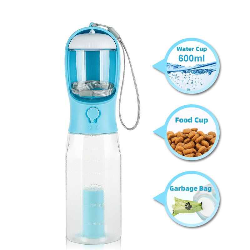 3-in-1 multifunctional Cat & Dog Water Drinker, Food Feeder & Poop Dispenser