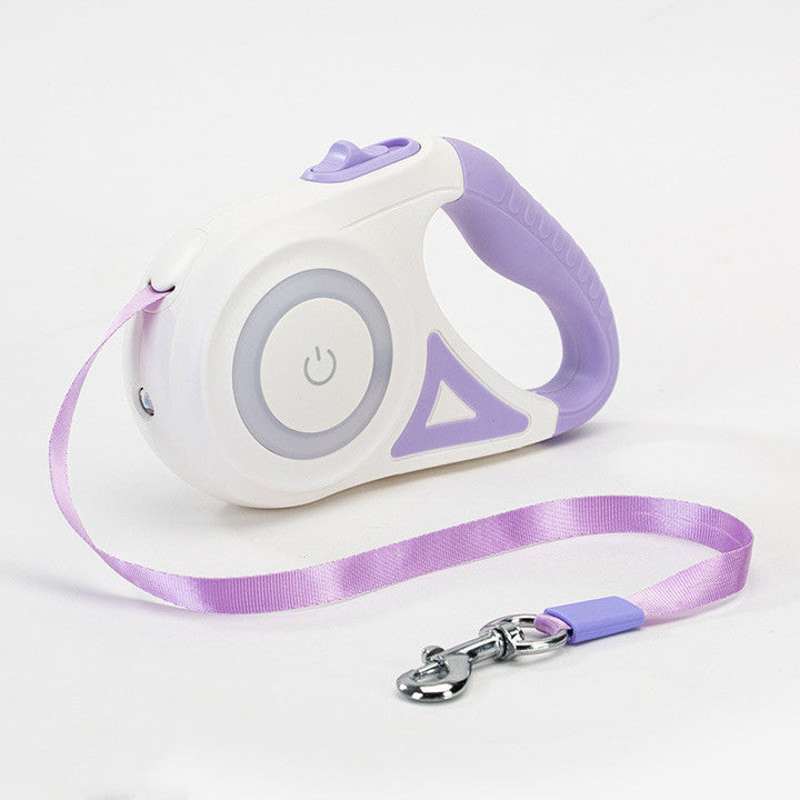 Retractable Dog Leash with Built-in Collar Spotlight