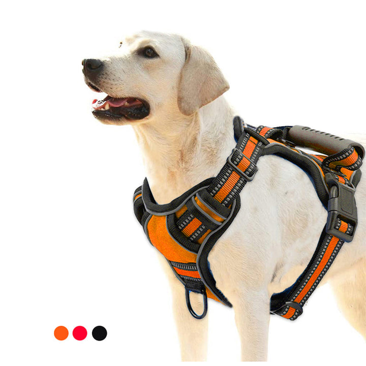 "Breathe Easy, Walk Happy: Reflective No-Pull Dog Harness Vest for Comfortable Adventures!"