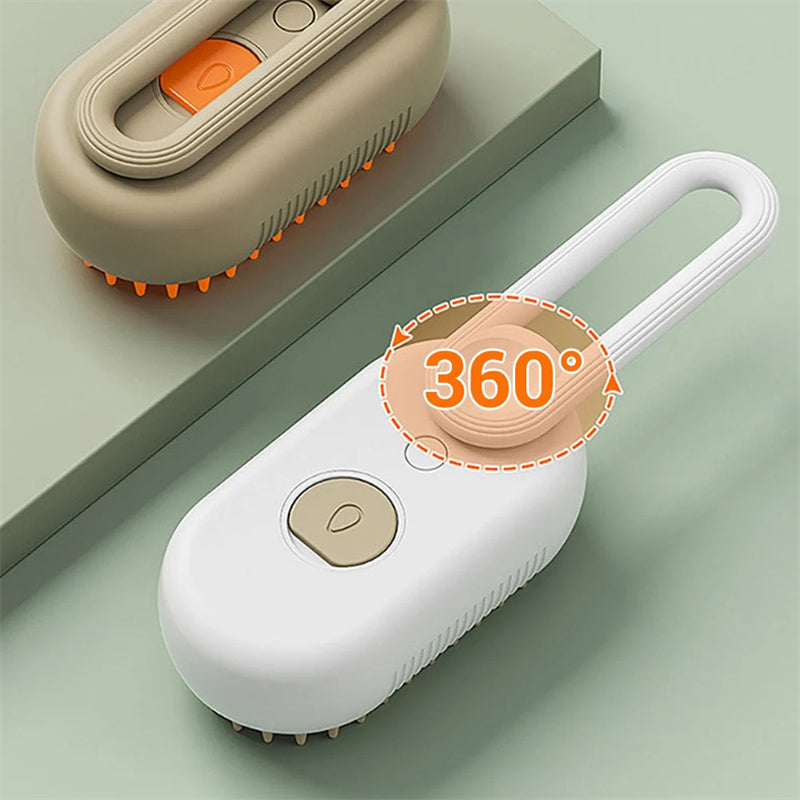 "Effortless Grooming with 3-in-1 Cat Steam Brush!