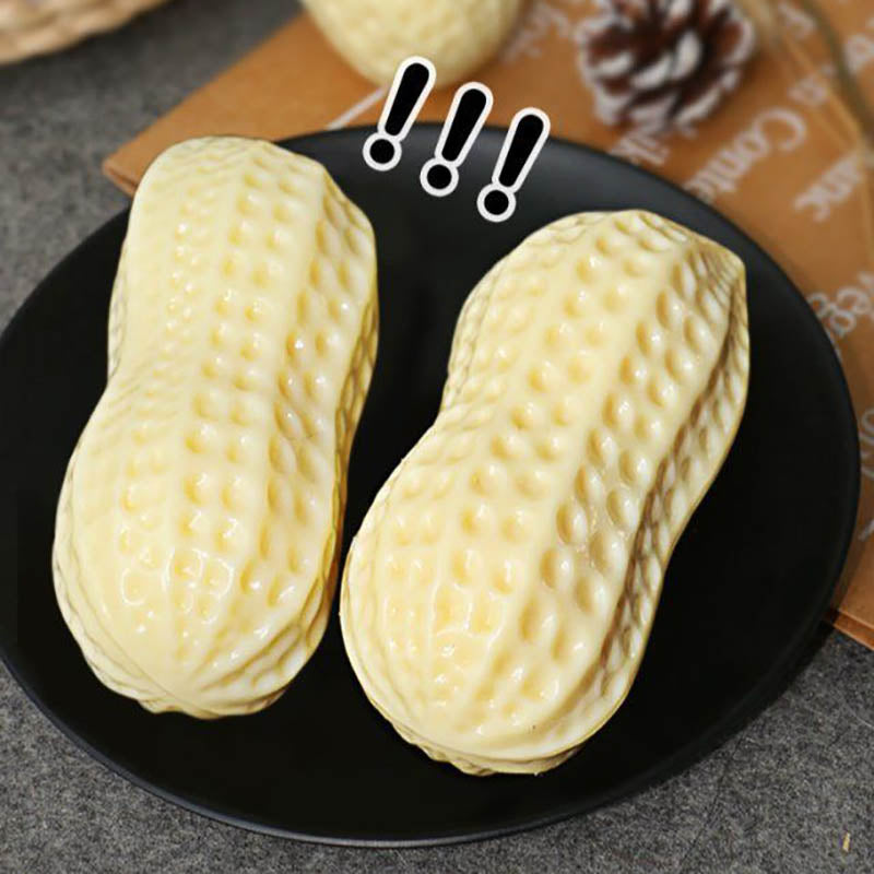 "Hilarious Squeaky Fun for Your Pet: Bite-Resistant Rubber Peanut Toy, Ideal for Small to Medium Dogs