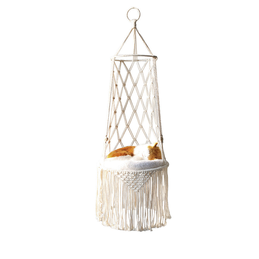 Macrame Hanging Pet Bed / Hammock / Cat Swing