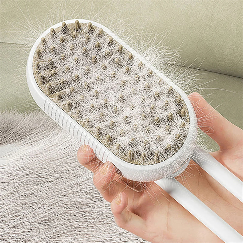 "Effortless Grooming with 3-in-1 Cat Steam Brush!