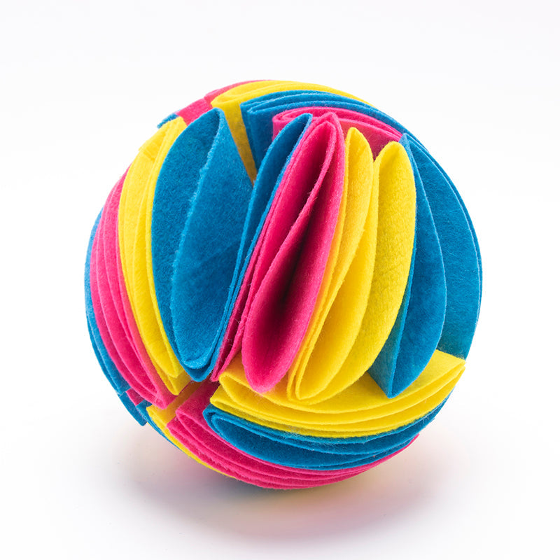 Foldable Dog Snuffle-Feeder IQ Ball